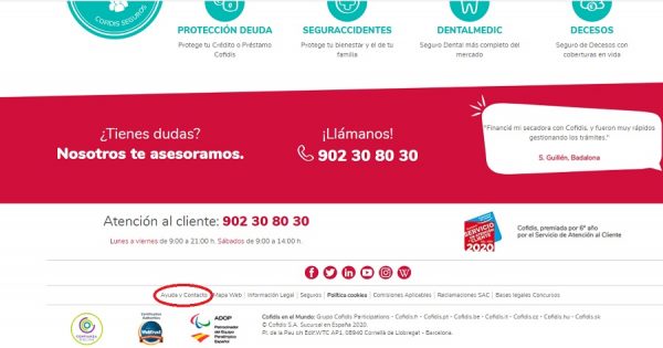 Teléfono Cofidis